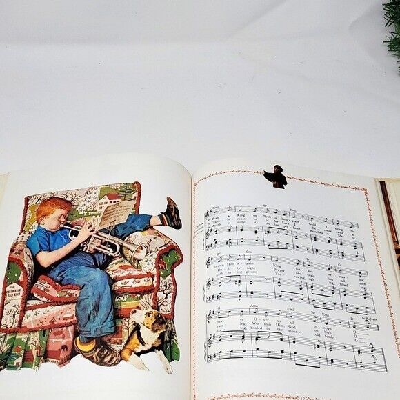 Vintage NORMAN ROCKWELL CHRISTMAS Book Charming Illustrations Music Poem Stories - Picture 5 of 16